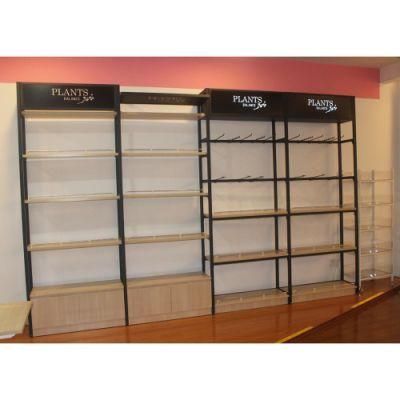 New Steel Wood Structure Shoe Rack with Light Box