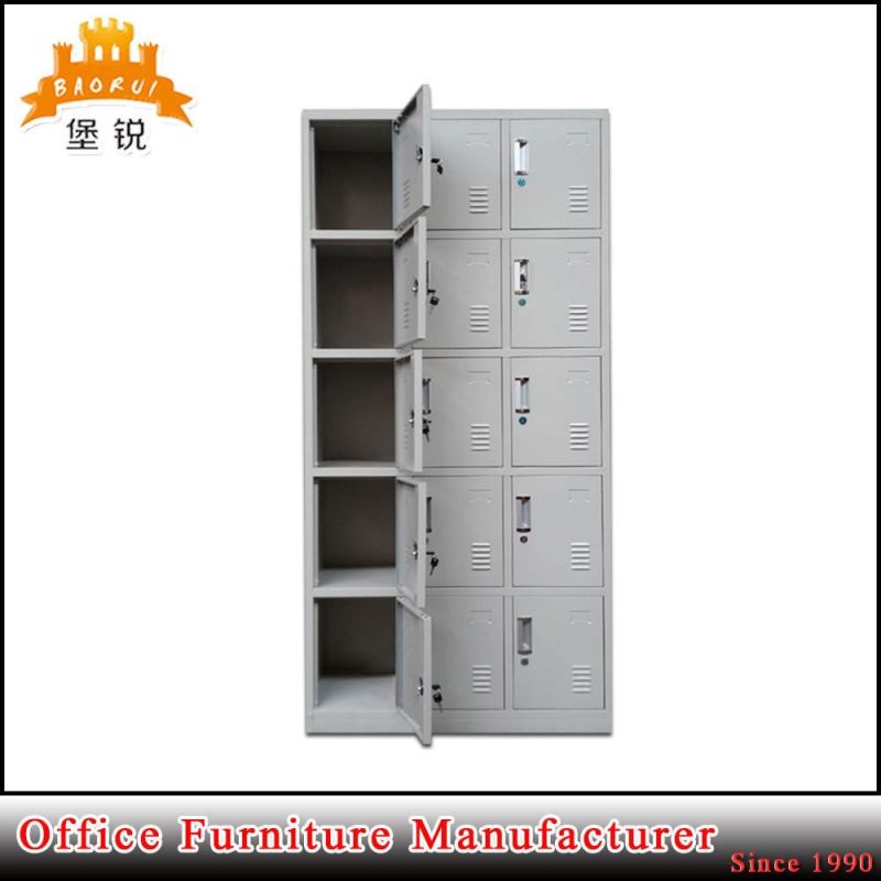 Chinese Factory Metal Gym/School Clothes Steel 15 Doors Locker/Wardrobe