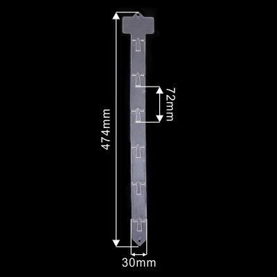 Supermarket Display Plastic Clip Strip with 6 Hooks for Retail