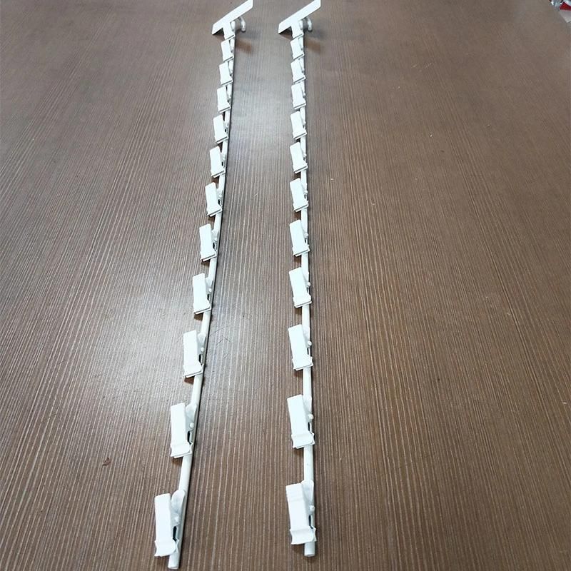 Retail Shelf Edge Hanging Metal Clip Strip with 12 Hooks