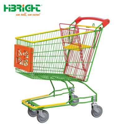 Zinc Plated Surface Handling Shopping Cart Type Shopping Cart