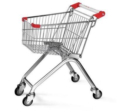 Best Grocery Shopping Cart Manufacturer Cheap Price Four Wheels Metal Supermarket Shopping Trolley for Sale