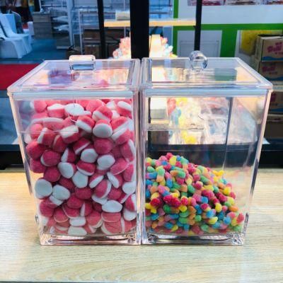 Ecobox Plastic Candy Boxes Spices Storage Bulk Food Candy Dispenser Scoop Bins Airtight Storage Bins Storage Container for Stores