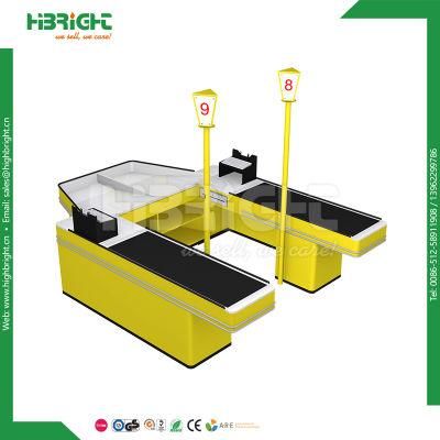 Checkout Counter with Sensor Conveyor Belt