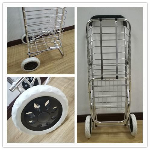 Lightweight Two Wheels Aluminum Alloy Shopping Folding Cart