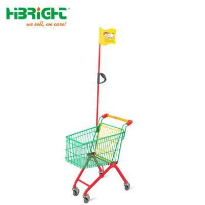 Supermarket Cute Kids Stroller Shopping Cart with Flag for Children