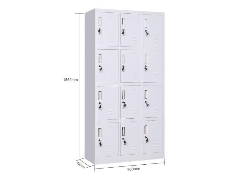 Dressing Room Metal 12 Door Worker Lockers with Lock