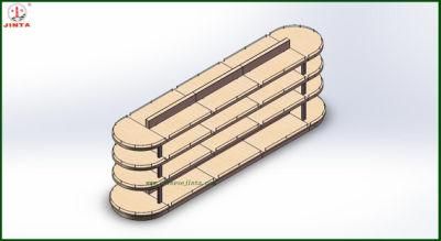 Visual Effect of Wood and Steel Gondola Shelving (JT-A30)