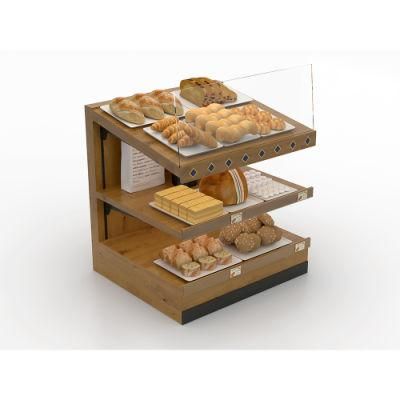 Modern Wooden Modular Bread Display Cabinet