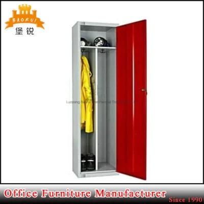 Top Quality Steel Single Door Metal Locker with Shelf and Hanger