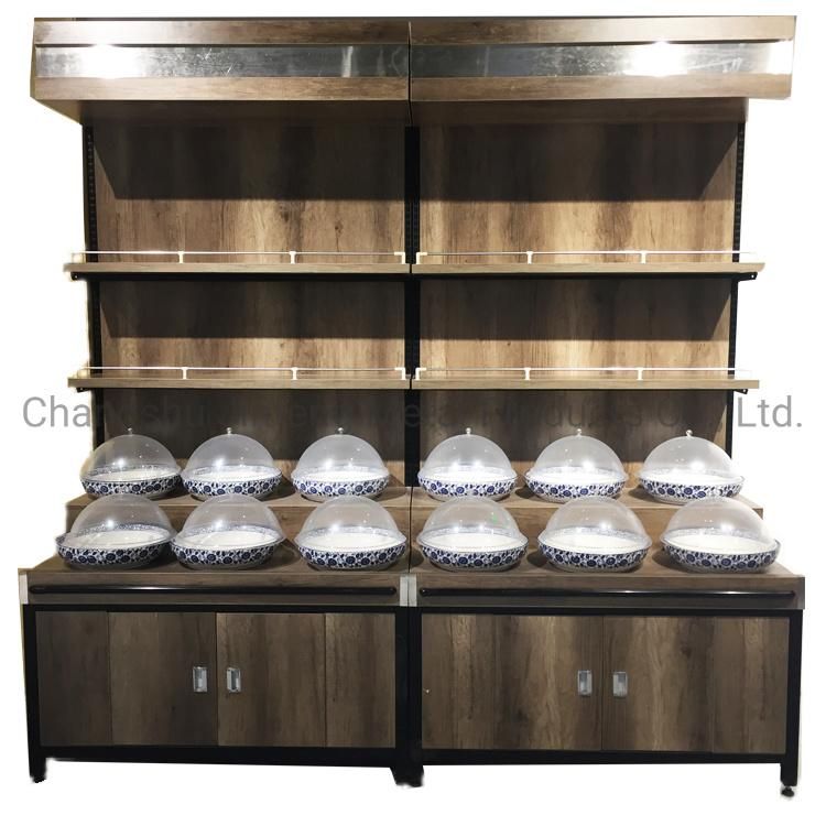 Supermarket Shelf Store Wooden Rack for Bulk Goods