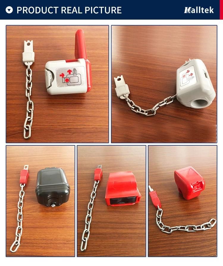 Best Selling Supermarket Shopping Cart Coin Lock with Chain