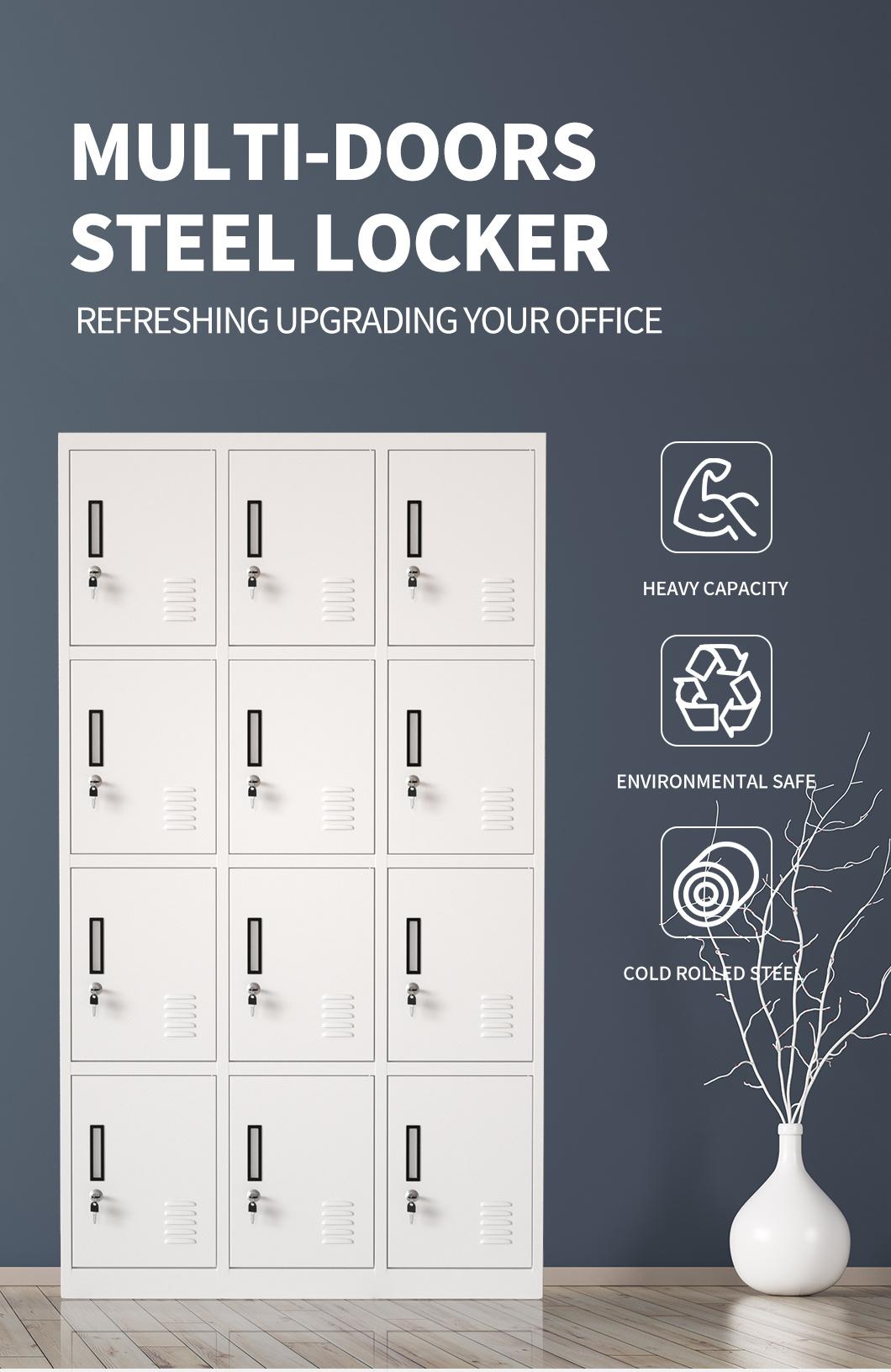 12 Door Compartments Steel High School Lockers/Shoe Storage Cabinets