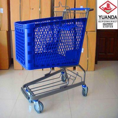 Durable Plastic Shopping Trolley for Supermarket