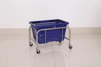 Durable Mobile Basket Chassis and Shopping Basket Holder with Wheels