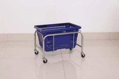 Durable Mobile Basket Chassis and Shopping Basket Holder with Wheels