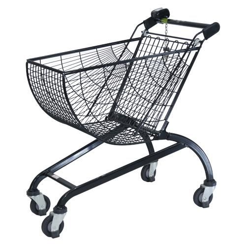Grocery Zinc Wire Cart 4 Wheels Foldable