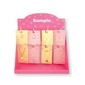 Printed Paper Hang Display Shelf for Necklaces