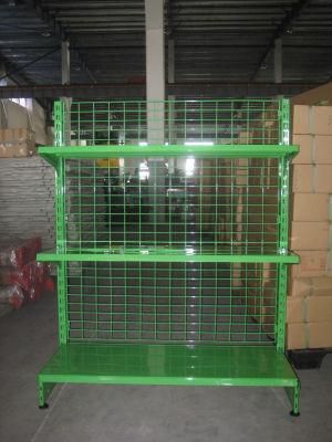 Green Single Sided Supermarket Shelf for Sale