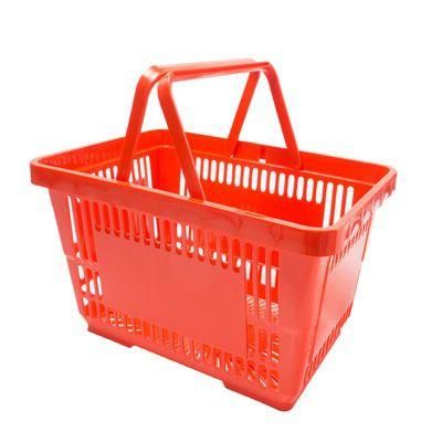 Stackable Storage Mesh Plastic Shopping Turnover Basket with Bale Arm Handle