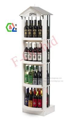 Wood Farm House Display Rack Stand for Wine