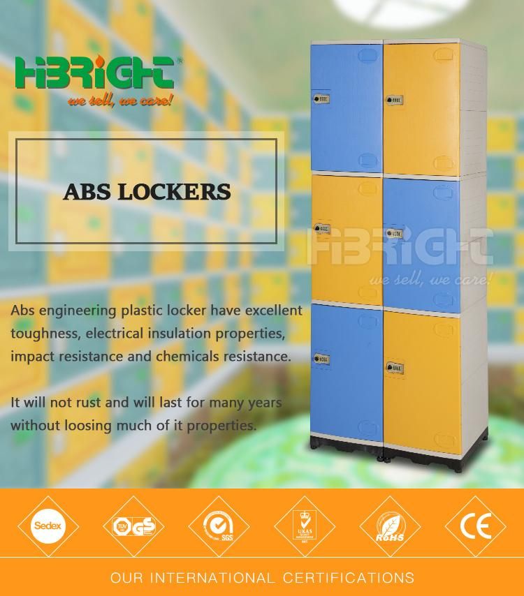 School Student Supermarket Storage ABS Plastic Locker