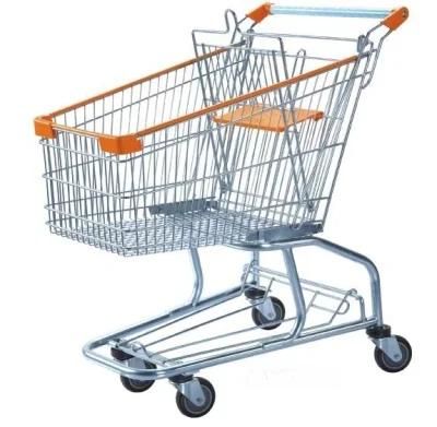 American Style Handle Full American Supermarket Shopping Trolley Cart