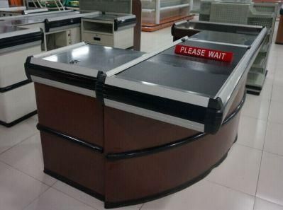 Supermarket Checkout Cash Counter Desk with Conveyor Belt