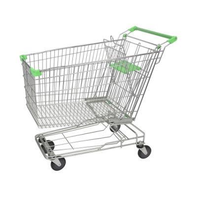 High Quality 125L Heavy Duty Supermarket Cart with 5inch Wheels