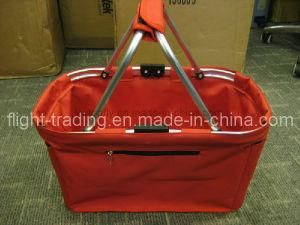 Folding Shopping Picnic Basket Fitted Aluminum Pipe with Cool Function