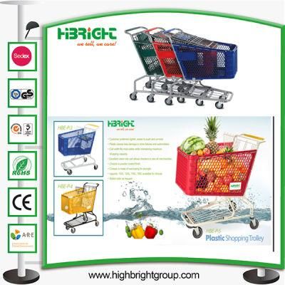 Wholesale Supermarket Plastic Hand Shopping Trolley Cart