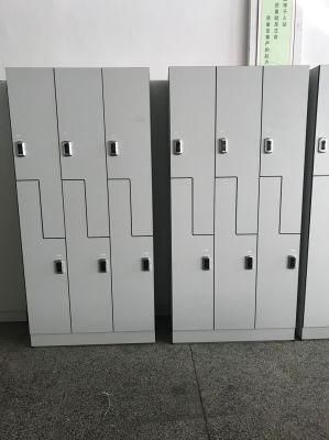 Light Grey Color Z Shape Gym Club Locker