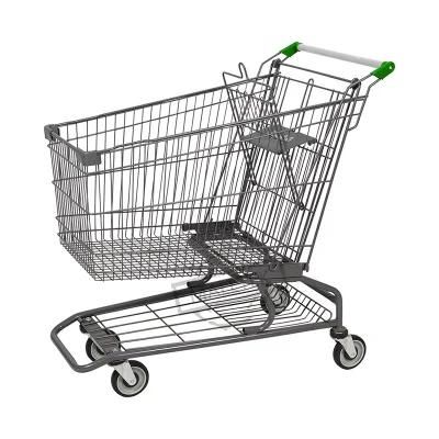 Useful Supermarket Shopping Galvanized 180L Cart