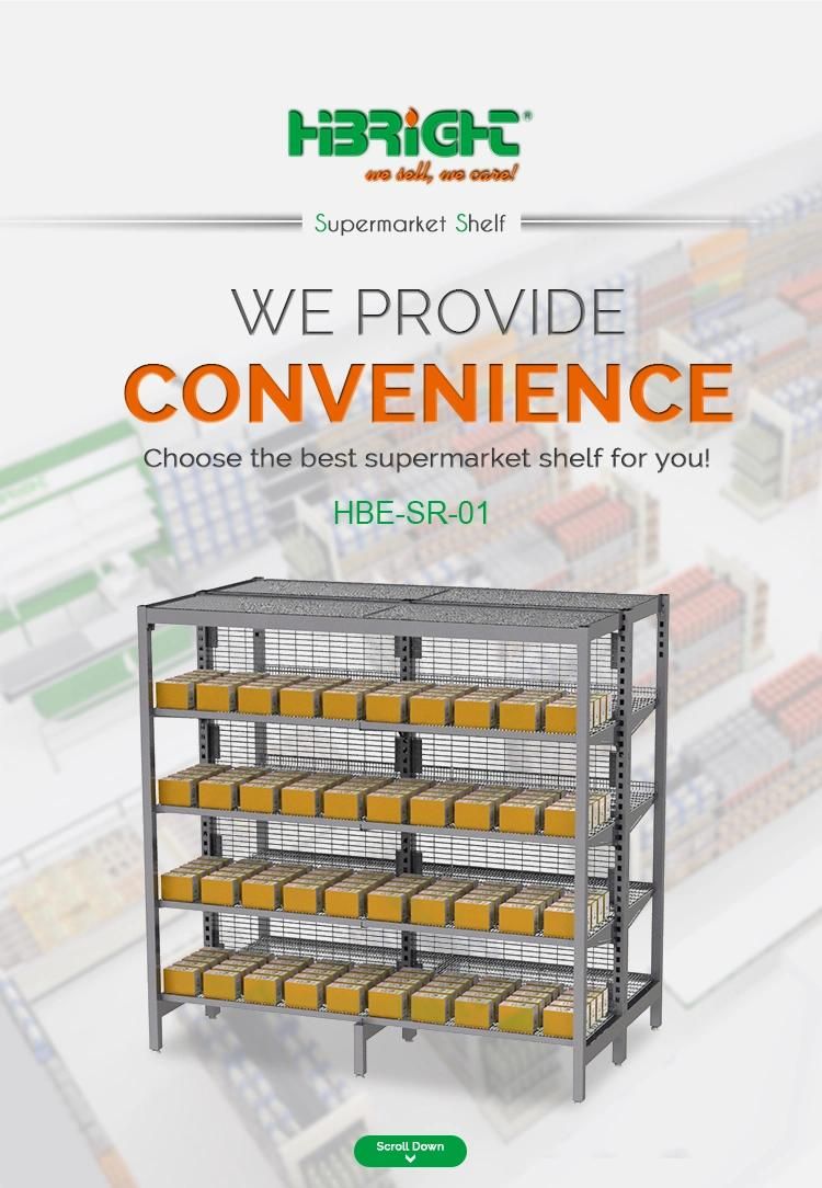 Warehouse Convenience Store Shelving Wire Gondola Shelf