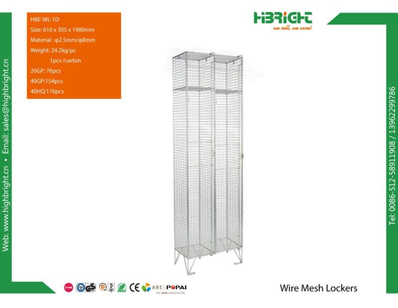 Whosale Storage Wire Mesh Steel Staff Metal Locker