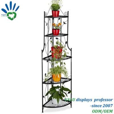 Custom Made Home Decoration Free Standing Metal Flower Corner Rack