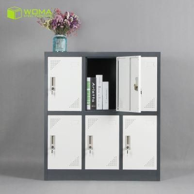 Metal Children Storage Cabinet Steel 6 Door Small Locker