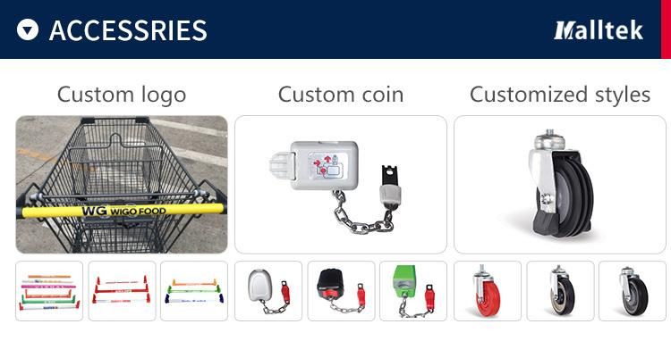 German Metal Supermarket Shopping Trolley for Convenience Store