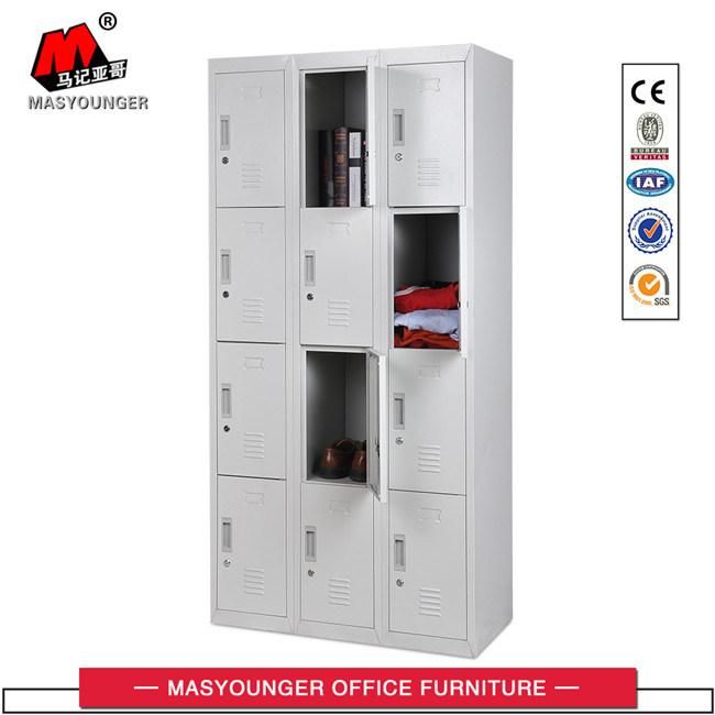 12 Compartment Steel Locker with Handle and Key