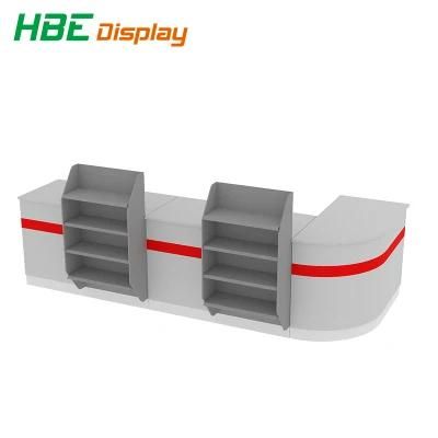 Customized Metal Wooden and Marble Checkout Counter for Retail Shops