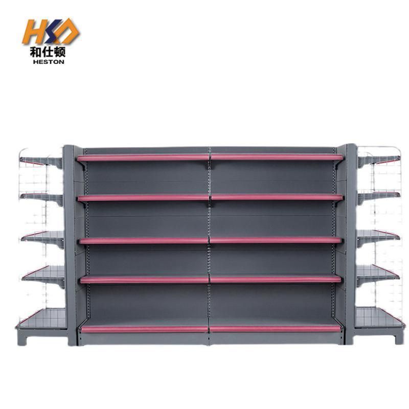 Multifunctional Gondola Supermarket Wood Shelf