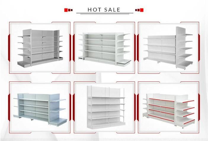 Luxury Wood and Metal Curve Shape Supermarket Shelving