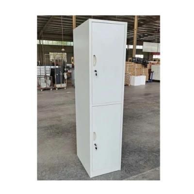 2 Door Tier Cabinet Steel Locker Cabinet Metal Clothes Storage Locker