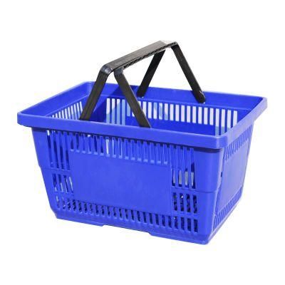 Multi-Functional Household Pull Rod Portable Dual Handle Plastic Shopping Basket