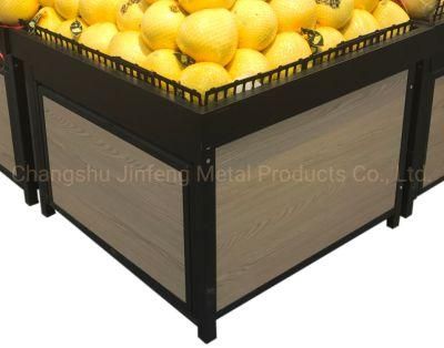 Supermarket Customized Wooden Display Shelf for Vegetable and Fruit