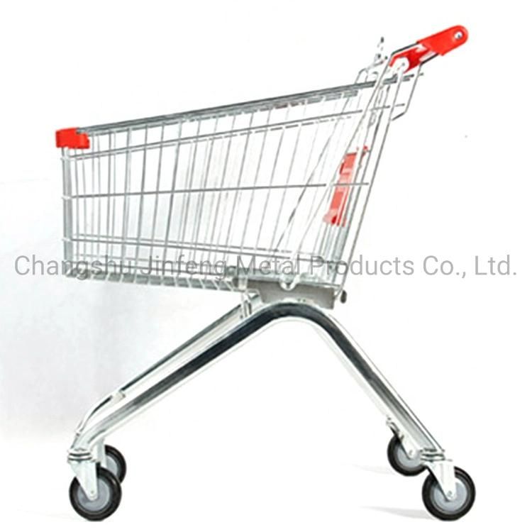 Supermarket Equipment Shopping Carts Store Metal Trolleys with Wheels