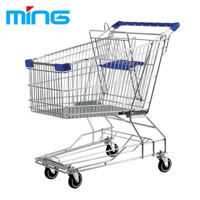 100L Supermarket Shopping Trolley Hand Push Cart