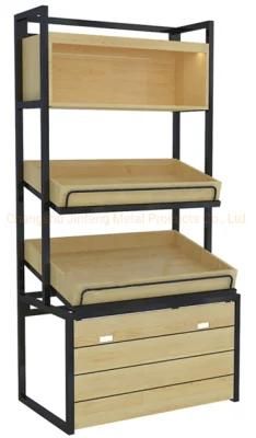 Supermarket Shelf Wooden Display Rack Wholesale Store Fruit and Vegetable Display Stand