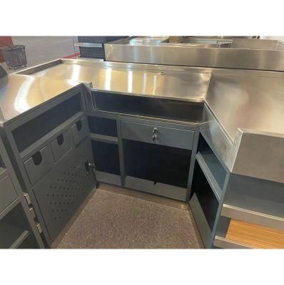 Wholesale Cash Desk Checkout Counter for Supermarket Cash Table Checokou Counter Retail Store