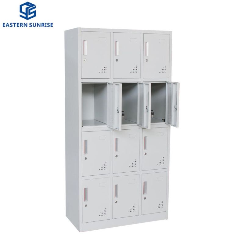 12 Door Metal Steel Iron Clothes Wardrobe Locker